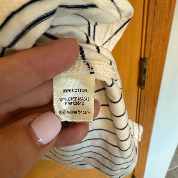 Floral Embroidered Striped Long Sleeve Top - Picture 5 of 5